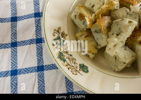 Milho frito, typical food from Madeira Island Stock Photo