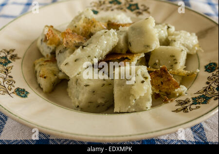 Milho frito, typical food from Madeira Island Stock Photo