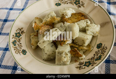 Milho frito, typical food from Madeira Island Stock Photo