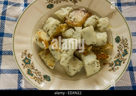 Milho frito, typical food from Madeira Island Stock Photo