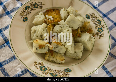 Milho frito, typical food from Madeira Island Stock Photo