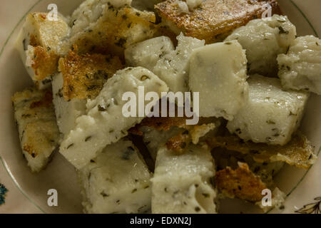 Milho frito, typical food from Madeira Island Stock Photo