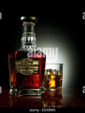 Jack Daniels silver select Whiskey Bourbon.  credit: LEE RAMSDEN / ALAMY Stock Photo