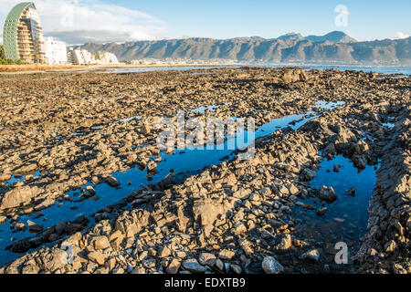 Rocks at low tide at Somerset West in the Western Cape South Africa. Stock Photo