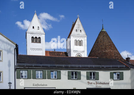 Welfenmünster, Steingaden, Klosterkirche St,  Johannes Baptist, Deutschland, Oberbayern, St,  Johannes Parish Church, former abb Stock Photo
