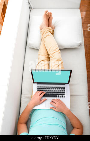 Man working with laptop Stock Photo