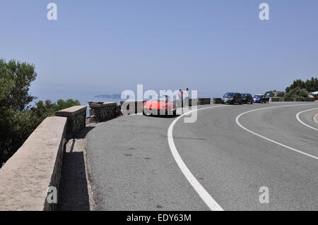 Positano and Amalfi, the most famous summer vacationland in southern Italy. Stock Photo