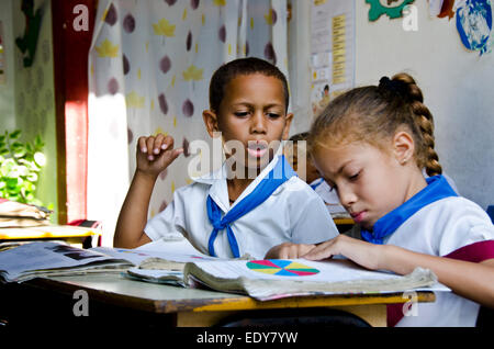 School girls in Havana, Cuba Stock Photo