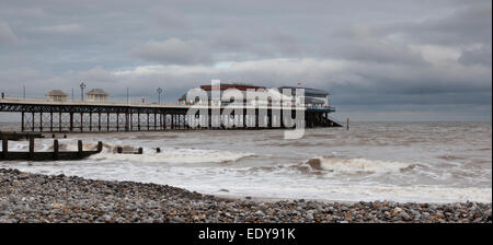 A stormy day at Cromer Pier, Norfolk England UK Stock Photo