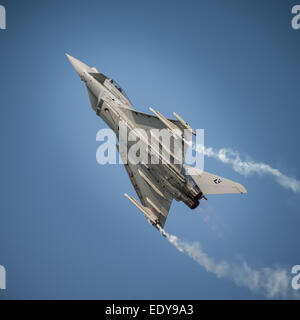 Fairford, UK - July 21 2013: A Typhoon jet fighter displaying at the Royal International Air  Tattoo