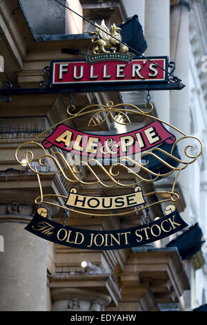 The Old Joint Stock pub sign, Birmingham, UK Stock Photo