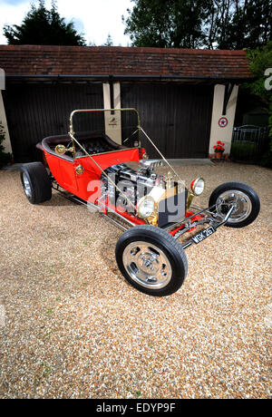 Traditional 60s style Ford T-Bucket hot rod based on a Model T car Stock Photo