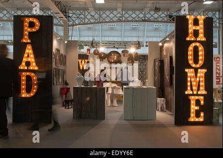 Olympia, London, UK. 12th January, 2015. Top Drawer, Home and Craft gift and fashion accessories trade show runs from 11-13 January where retail buyers can meet innovative exhibitors and designers. Credit:  Malcolm Park editorial/Alamy Live News Stock Photo