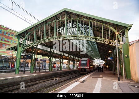 Perpignan railway station, Pyrenees-Orientales , France Stock Photo