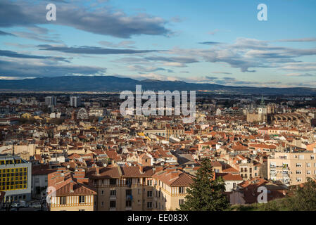 Panoramic view of the city, Perpignan, Pyrenees-Orientales, France Stock Photo