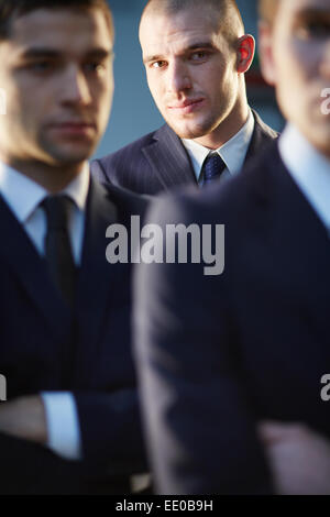 Office worker in the crowd Stock Photo