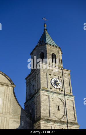 Pfarrkirche in Polling, Oberbayern, Bayern, Deutschland, Parish church in Polling, Upper Bavaria, Bavaria, Germany, Polling, Mon Stock Photo