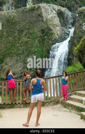 Dominikanische Republik, Cordillera Central, Jarabacoa, Wasserfall Salto Jimonea Stock Photo