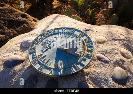 Sundial at Bosque del Apache National Wildlife Refuge, New Mexico USA Stock Photo