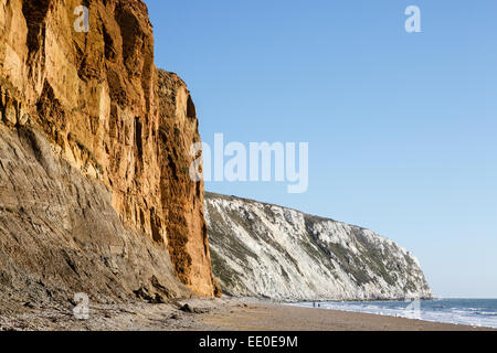 Culver Cliff from Yaverland Beach, Sandown, Isle of Wight Stock Photo