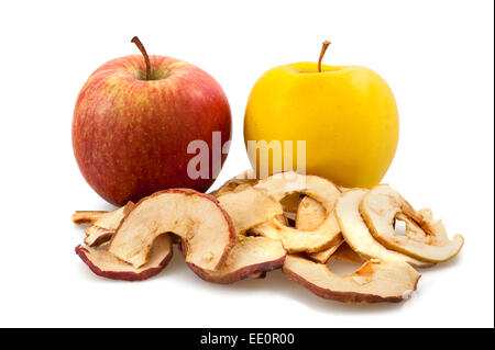 dried apples isolated on white background Stock Photo