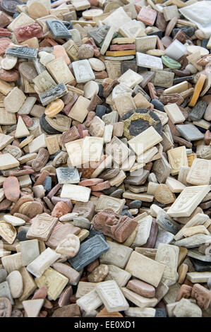 Buddhist amulets for sale at the Amulet Market in Bangkok, Thailand Stock Photo