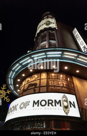 The book of Mormon at the Prince of Wales Theatre in London Stock Photo