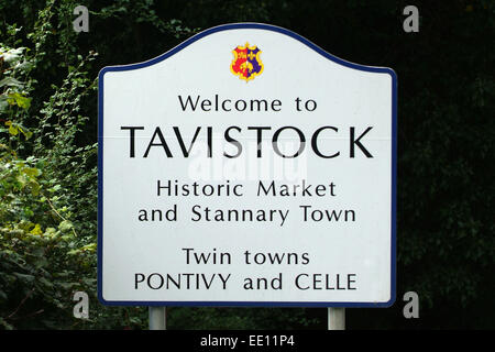 The market town of Tavistock in Devonshire, UK Stock Photo