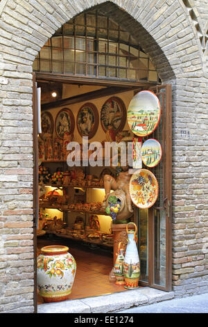 Europa, Italien, Toskana, Altstadt von San Gimignano Stock Photo