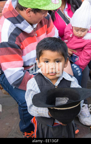 Young gaucho boy dressed in traditional clothing Stock Photo