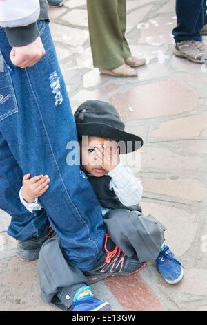 Young gaucho boy dressed in traditional clothing Stock Photo