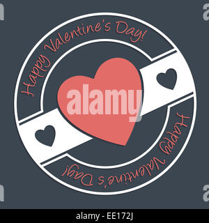 A heart stamp for a love letter on Valentine's Day isolated on a white  background Stock Photo - Alamy