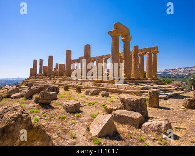 Temple of Hera or Temple of Juno, Tempio di Giunone or Temple D, Akragas, Valle dei Templi, Valley of the Temples Stock Photo