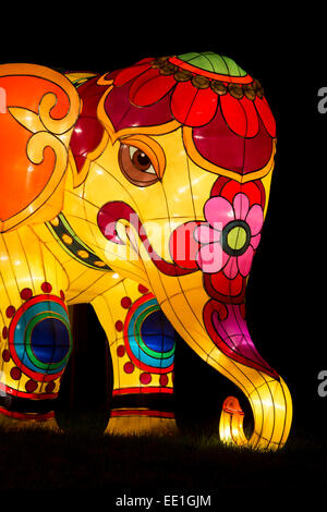 Elephant Chinese Lanterns at Longleat, Warminster, Wiltshire. England Stock Photo