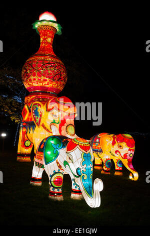 Elephant Chinese Lanterns at Longleat, Warminster, Wiltshire. England Stock Photo