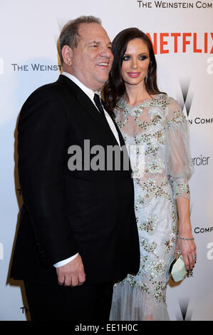 Harvey Weinstein and Georgina Chapman attending the 2015 Weinstein Company and Netflix Golden Globes After Party at Robinsons May Lot on January 11, 2015 in Beverly Hills, California/picture alliance Stock Photo