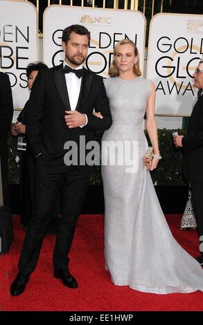 Los Angeles, CA, USA. 11th Jan, 2015. Jan 11, 2015 - Los Angeles, CA, United States - Actor JOSHUA JACKSON Actress DIANE KRUGER at the 72nd Golden Globe Awards held at the Beverly Hilton, Los Angeles. © Paul Fenton/ZUMA Wire/Alamy Live News Stock Photo