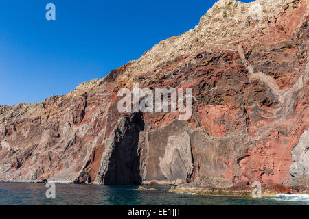 A view of the island of Deserta Grande, in the Ilhas Desertas, near the city of Funchal, Madeira, Portugal, Atlantic, Europe Stock Photo