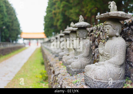 Statues, Gwaneumsa Buddhist Temple, Jeju Island, South Korea, Asia Stock Photo