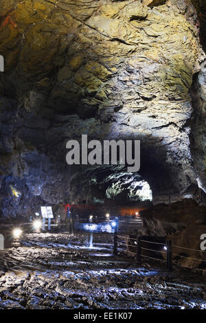 Manjanggul Lava Tube, UNESCO World Heritage Site, Jeju Island, South Korea, Asia Stock Photo
