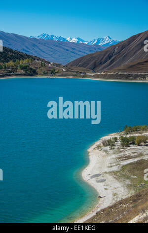 Lake Kezenoyam (Lake Goluboye) in Chechen Mountains, half in Chechnya and half in Dagestan, Caucasus, Russia, Europe Stock Photo
