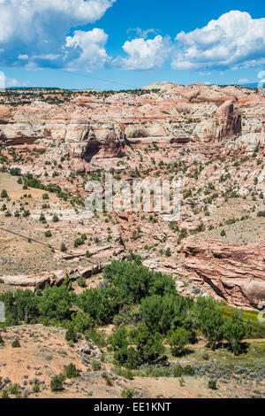 View over the sandstone cliffs of the Grand Staircase Escalante National Monument, Utah, United States of America, North America Stock Photo