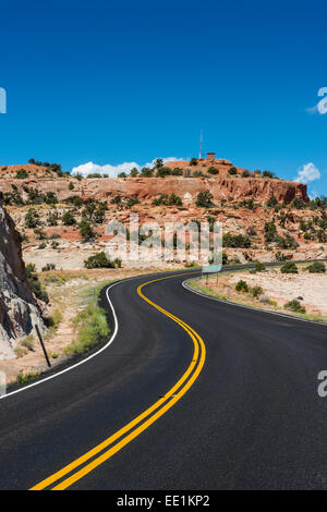 Road leading through the Grand Staircase Escalante National Monument, Utah, United States of America, North America Stock Photo