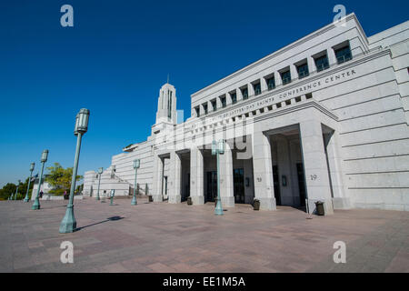 Mormon Conference Center on Temple Square, Salt Lake City, Utah, United States of America, North America Stock Photo