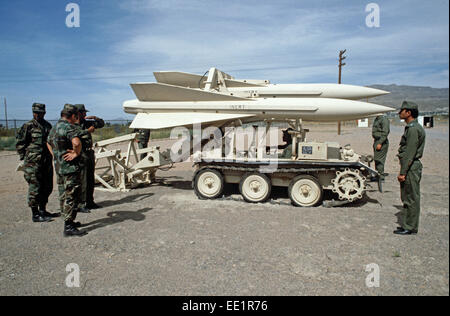 EGYPTIAN ARMY TRAINING ON HAWK MISSILES, McGREGOR RANGE, NEW MEXCO, UNITED STATES ARMY, USA Stock Photo