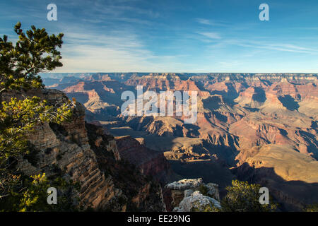 Top view of south rim from Hopi Point, Grand Canyon National Park, Arizona, USA Stock Photo