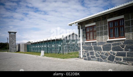 The main 'Maximum Security' prison complex on Robben Island, Cape Town, South Africa where Nelson Mandela was kept. Stock Photo