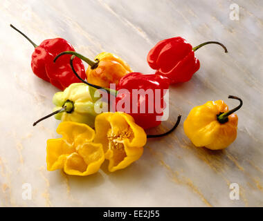 bonnet peppers Stock Photo