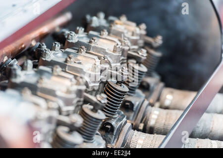 Old Car Internal Combustion Engine Pistons Close Up Stock Photo