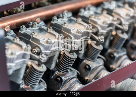 Old Car Internal Combustion Engine Pistons Close Up Stock Photo